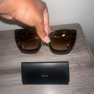 Fendi Cat Eye Havana Logo Sunglasses